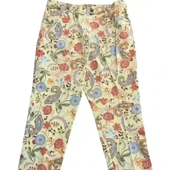 VINTAGE Harold's Floral Ponte Pants IMMACULATE condition size 12 - Picture 1 of 6